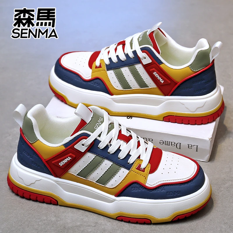 SENMA/森马男鞋秋冬厚底增高小白鞋百搭休闲鞋防滑耐磨低帮运动鞋