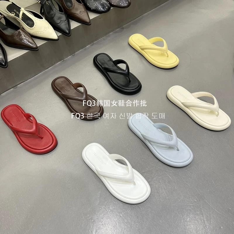 名熙实拍JIAMEIRUI新款人字拖软底防滑露趾女凉拖外穿女沙滩鞋拖