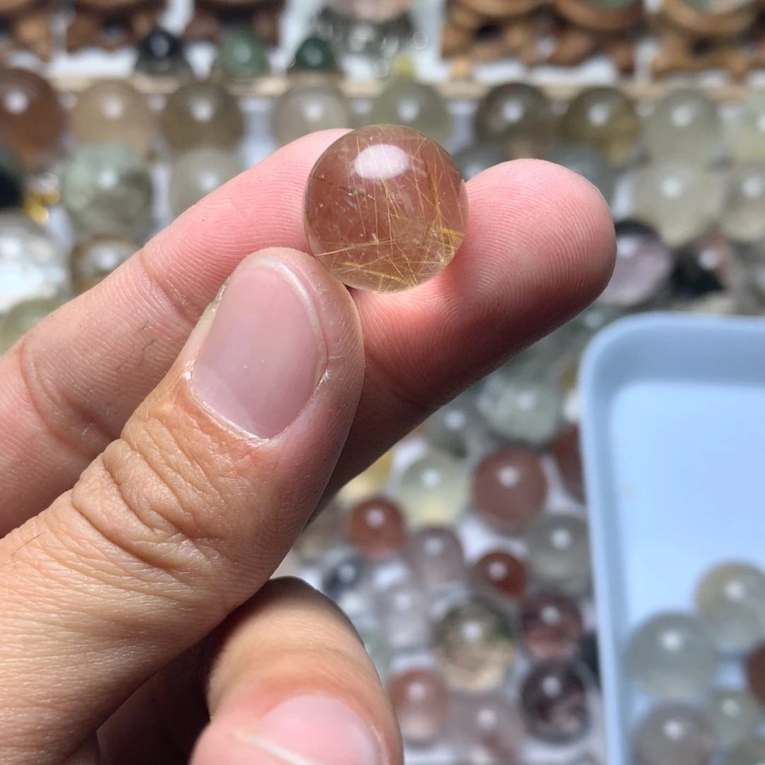 水晶珠宝半成品未镶嵌霸****妻发晶球