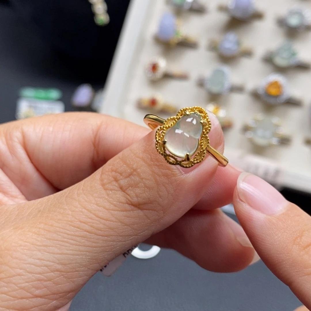 翡翠银S925镶嵌戒指