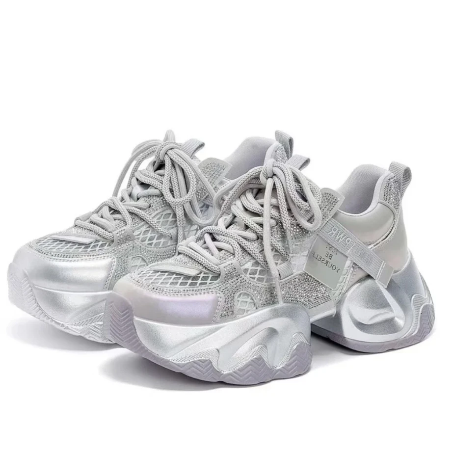 老爹鞋女2025年新款厚底增高显瘦百搭时尚休闲运动鞋 L15