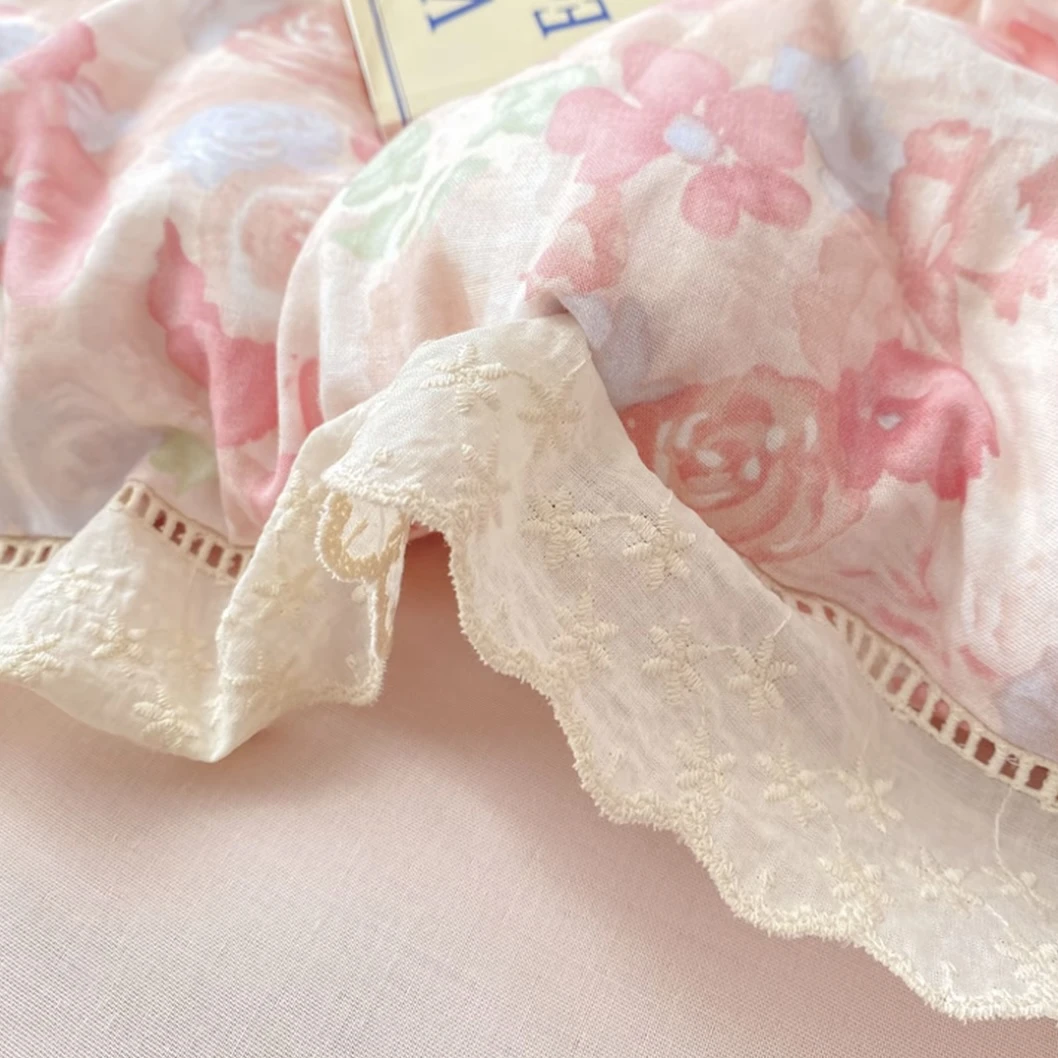 【十里桃花纯棉夏凉被四件套】200*230四季柔软透气纯棉夏凉春秋被