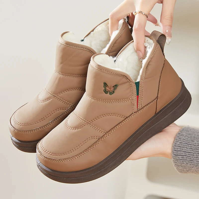 冬季新款女士棉鞋时尚休闲百搭加绒加厚保暖防滑雪地靴