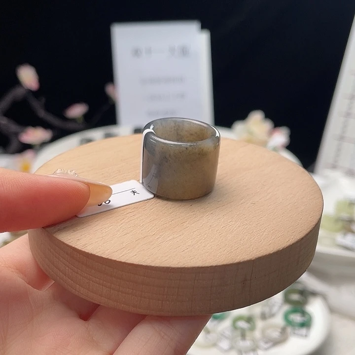 和田玉未镶嵌戒指g34泥鳅背直切17.3不退换