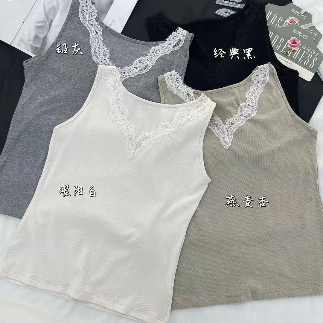 V领无胸垫磨毛吊带背心女秋冬内搭无袖27107