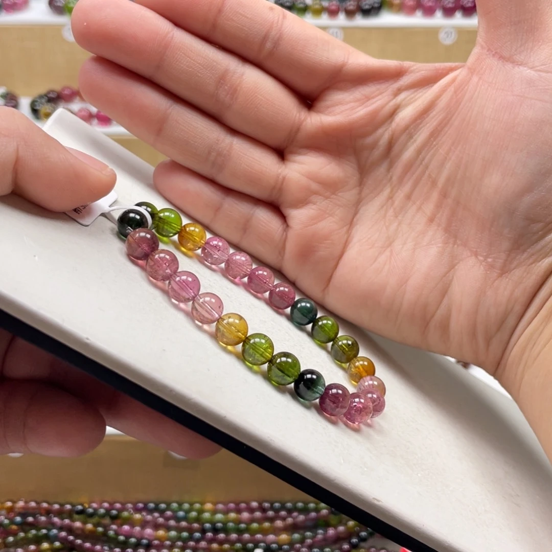 碧玺手串未镶嵌7.5mmmmmmmmmmmmmmmmmmmm