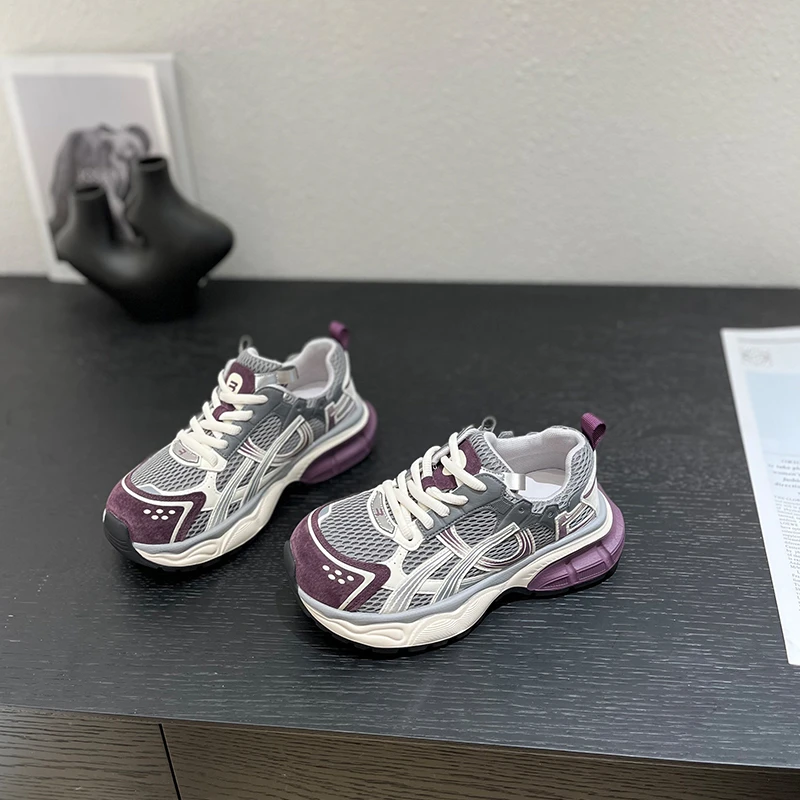 2025秋季新款小个子5cm轻便松糕底运动女休闲时尚潮流百搭老爹鞋