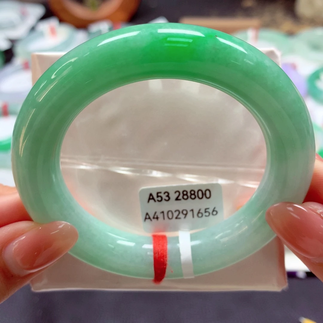 翡翠手镯未镶嵌53圆（25）26号链接