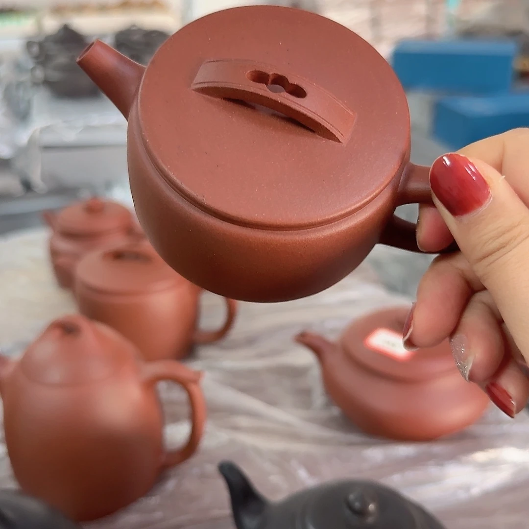 紫砂茶壶黄龙山原矿红皮龙130