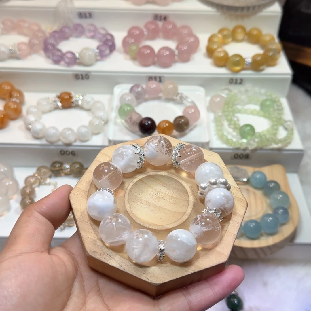 烟晶手链未镶嵌雪花幽灵，定制，664，不退不换