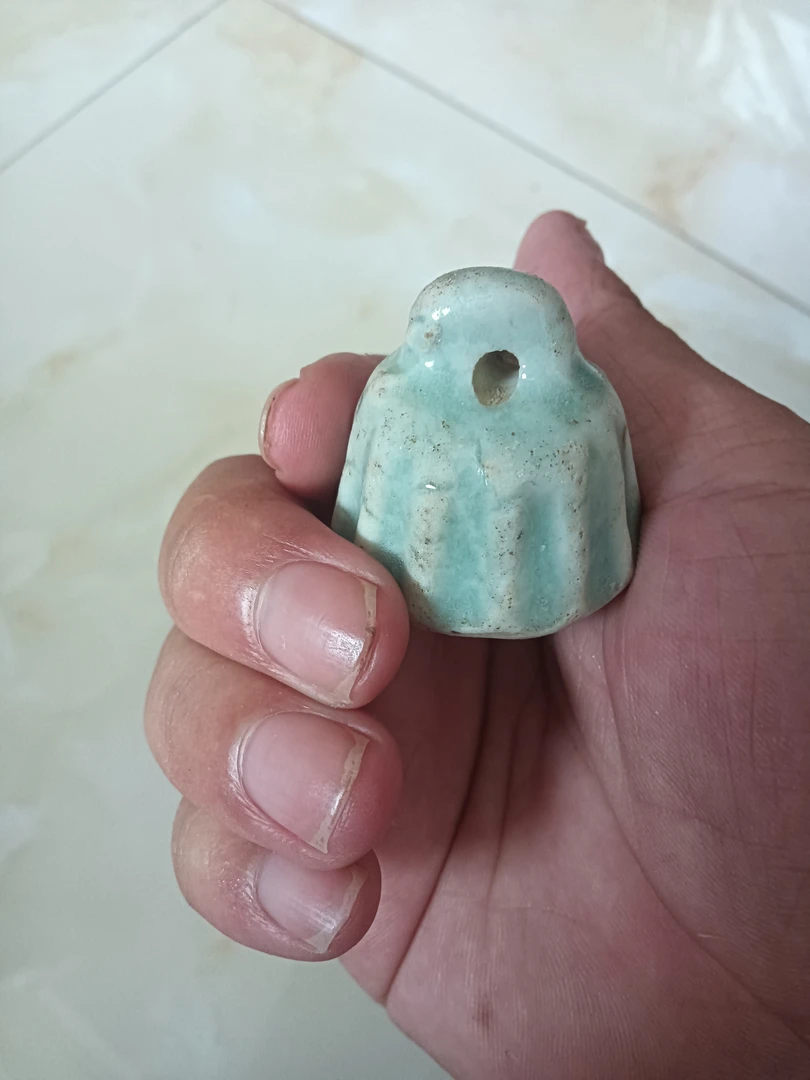 影青小秤砣一个！纯手工