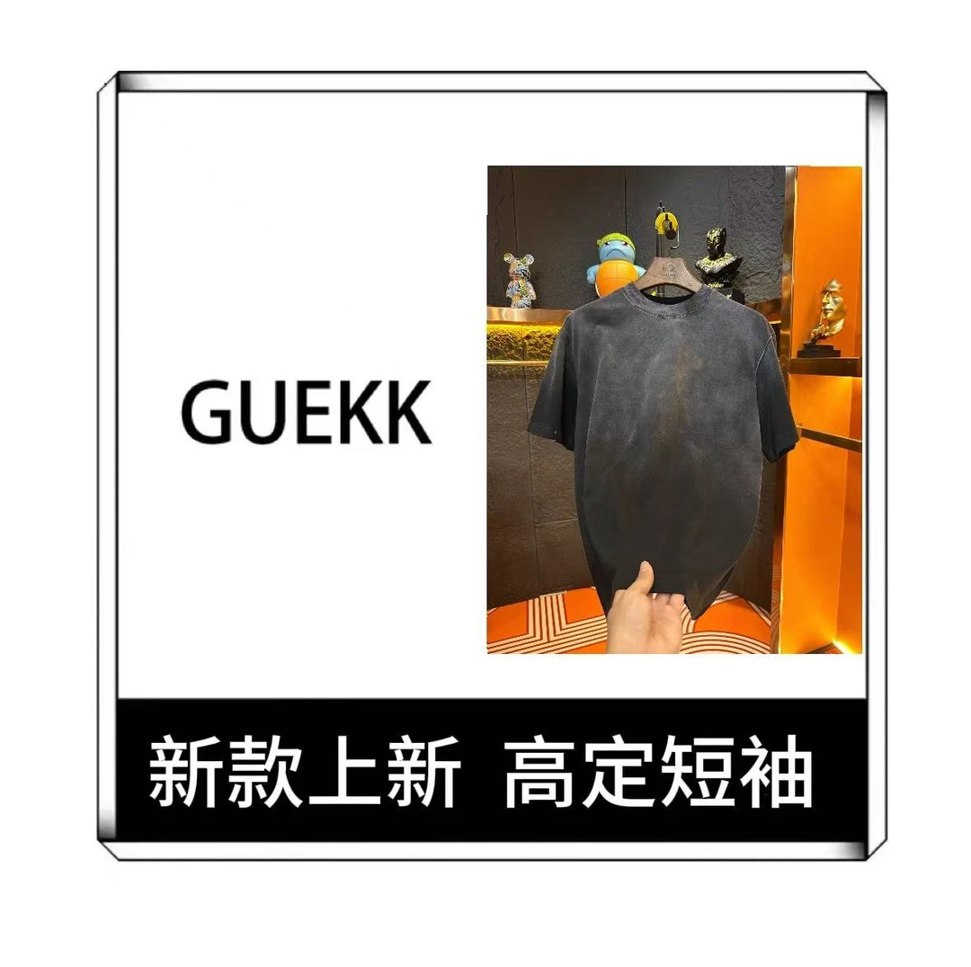 【一一专属9044】25早春时尚休闲高定潮流美式男女同款圆领短T