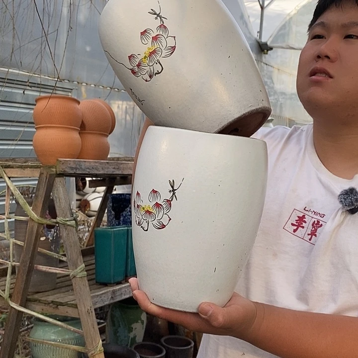 紫砂花盆 高度 23口径16