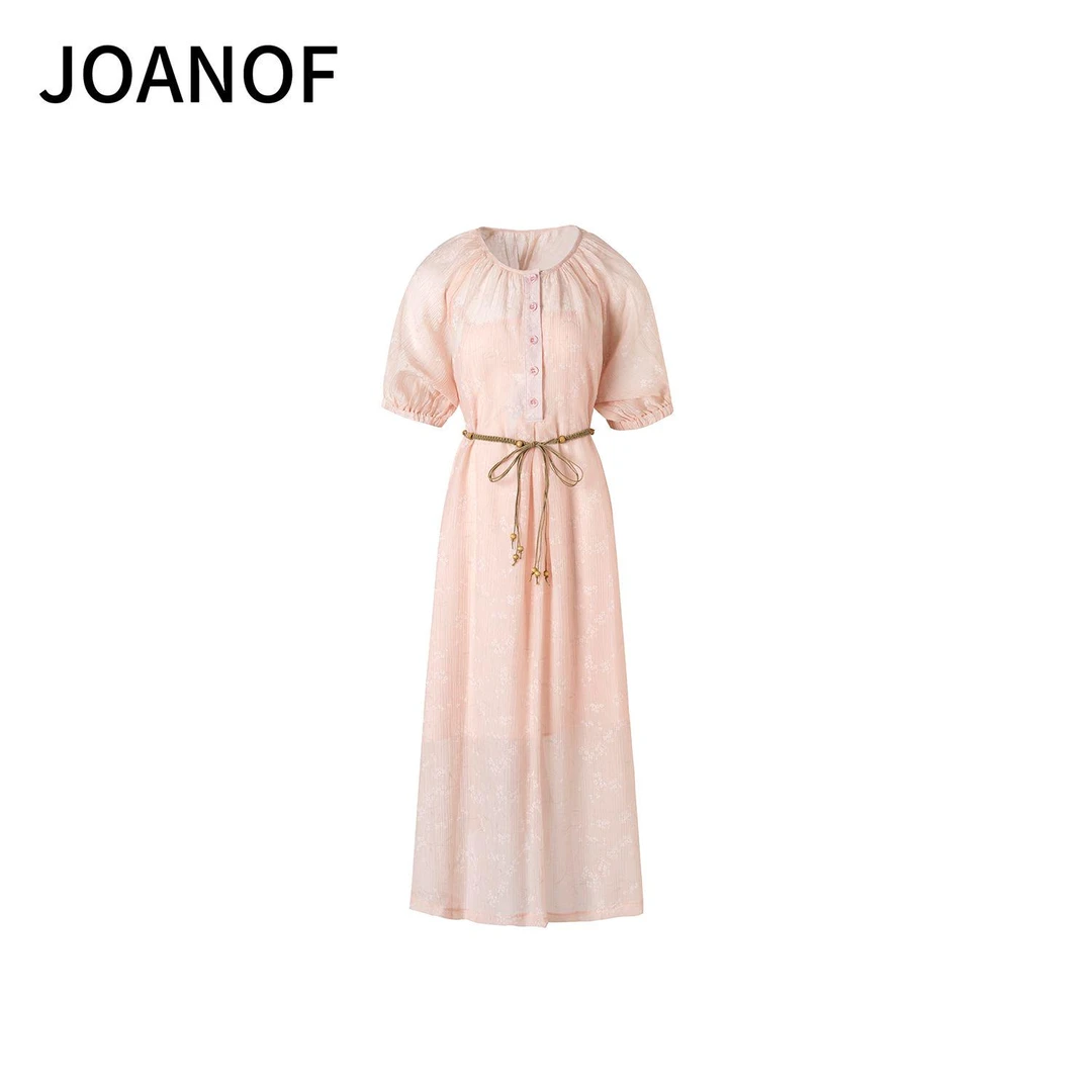 【惊喜社专属】夏季水滴领轻奢收腰优雅系带复古连衣裙-H25W0034