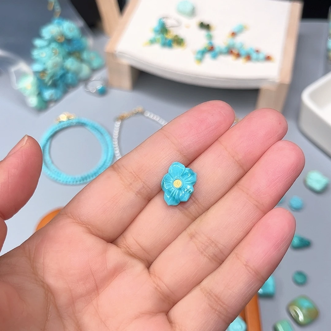 未镶嵌绿松石珠宝半成品