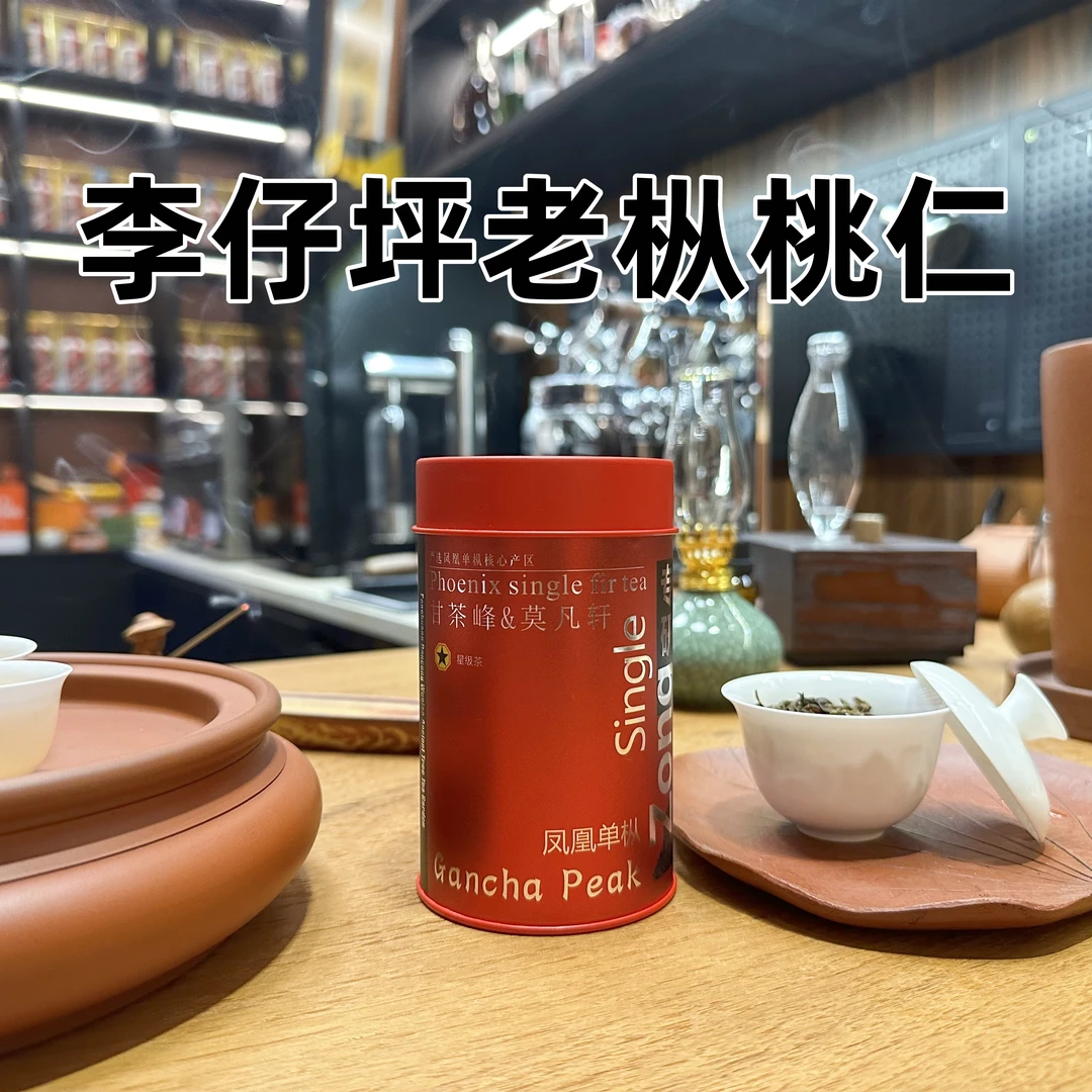 甘茶峰&莫凡轩甄选【李仔坪老枞桃仁】潮州凤凰单丛茶  50G 罐装