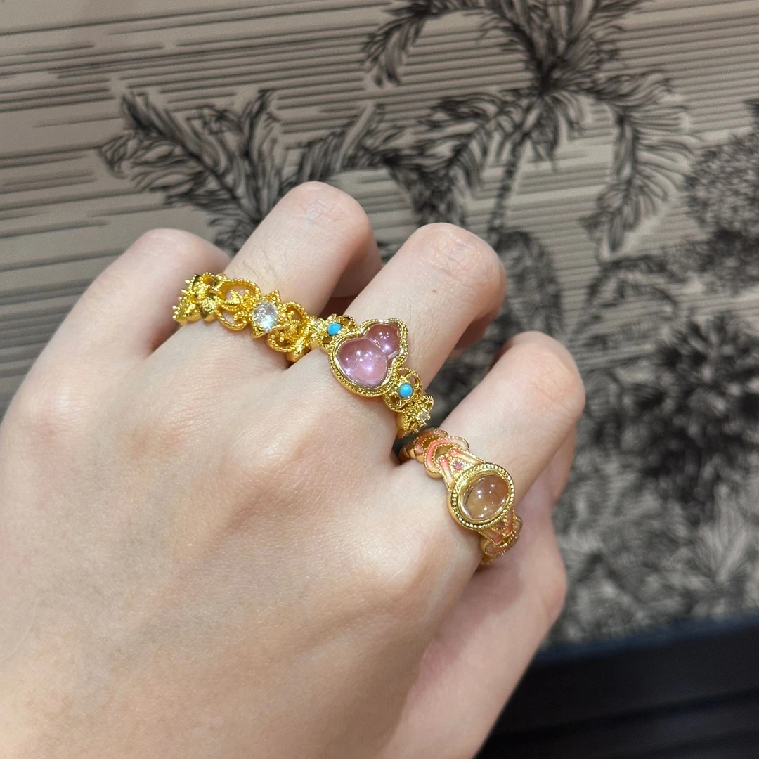 铜合金锆石戒指 1指环精致日韩轻奢戒指首饰国风欧美风百搭饰品