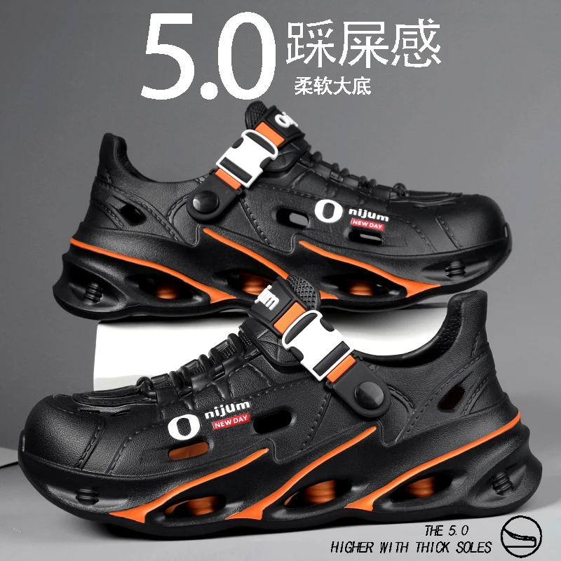 洞洞鞋男款夏季透气外穿百搭休闲男士凉鞋男款户外钓鱼涉水旅游鞋