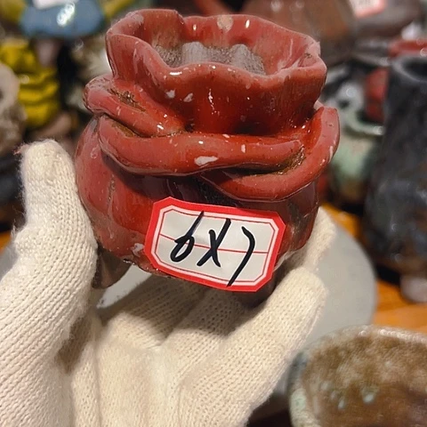 小***儿粗陶花盆手工花盆制作就这样