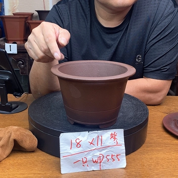 紫砂花盆货号一只WP555