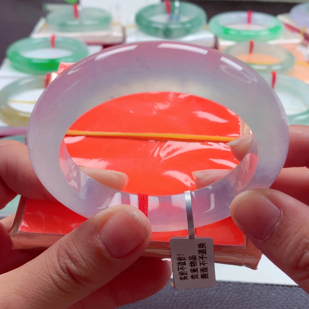 未镶嵌手镯翡翠师妹冰冰同款炸光种水（3号）