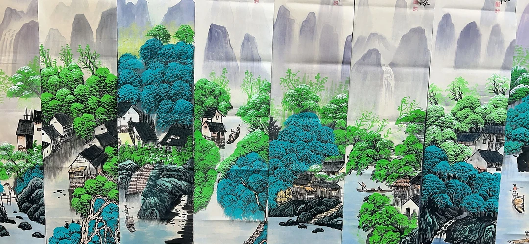 【四季】精品十二条屏装饰画通用链接