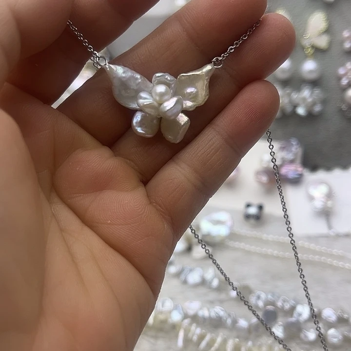 戒指淡水珍珠银S925镶嵌