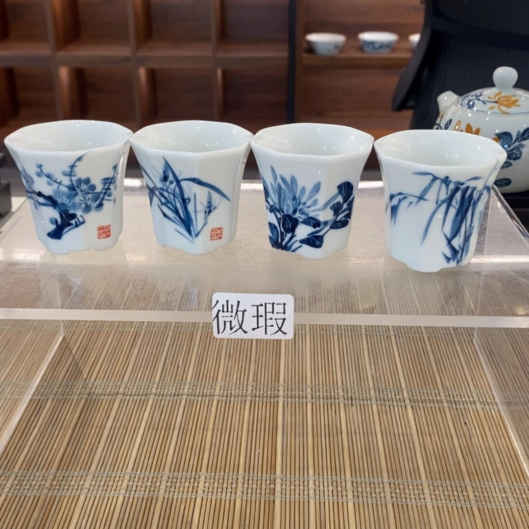 釉下彩老陶泥手工绘制