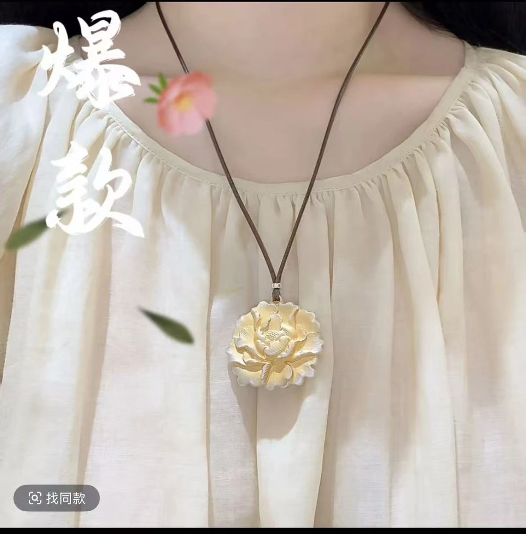 牡丹花时尚百搭款坠子