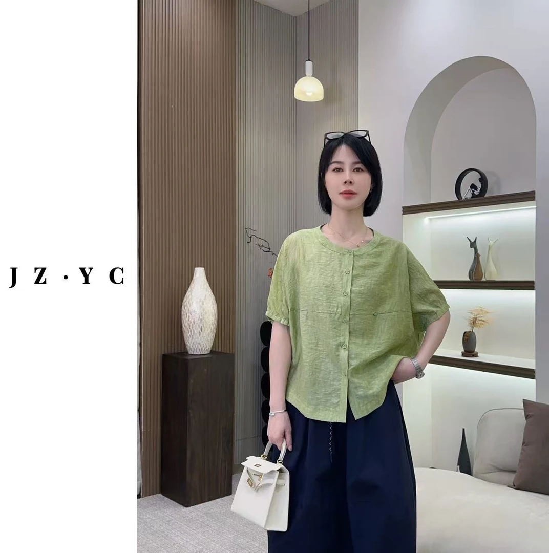 【洁子推荐】 2025夏季新款256691韩系纯色休息衬衫JZYC256691