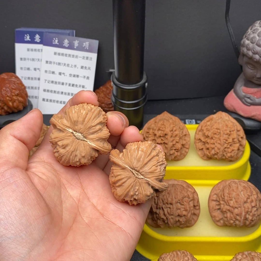 初***新把件核桃40+白狮子尖瑕疵