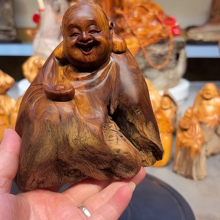 柏木太行崖柏弥勒佛