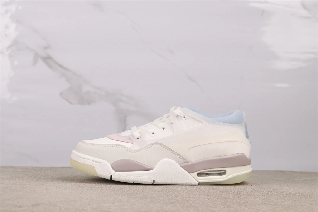 AJ4米白低帮女鞋潮流透气夏季户外篮球运动鞋休闲板鞋跑步鞋百搭