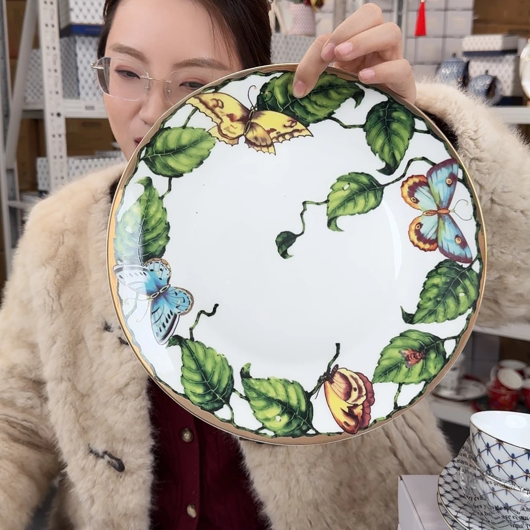 骨瓷高骨10.5英寸平盘27cm一个外贸骨瓷