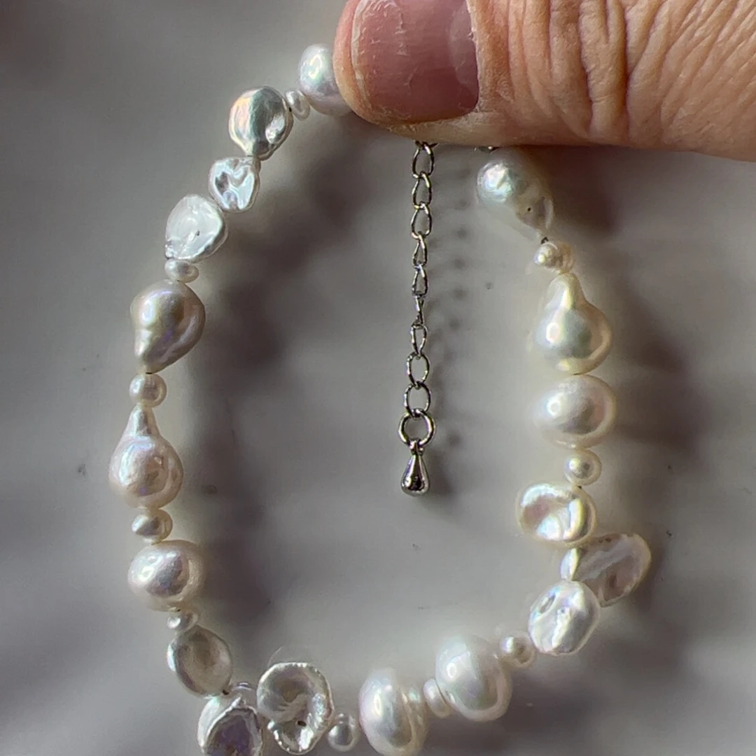 手链淡水珍珠合金