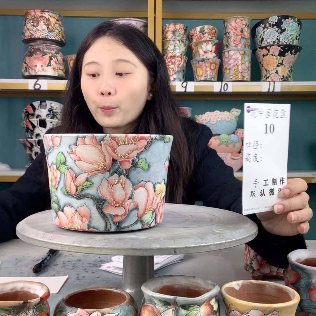 罐蓝***鱼景德镇手工瑕疵10