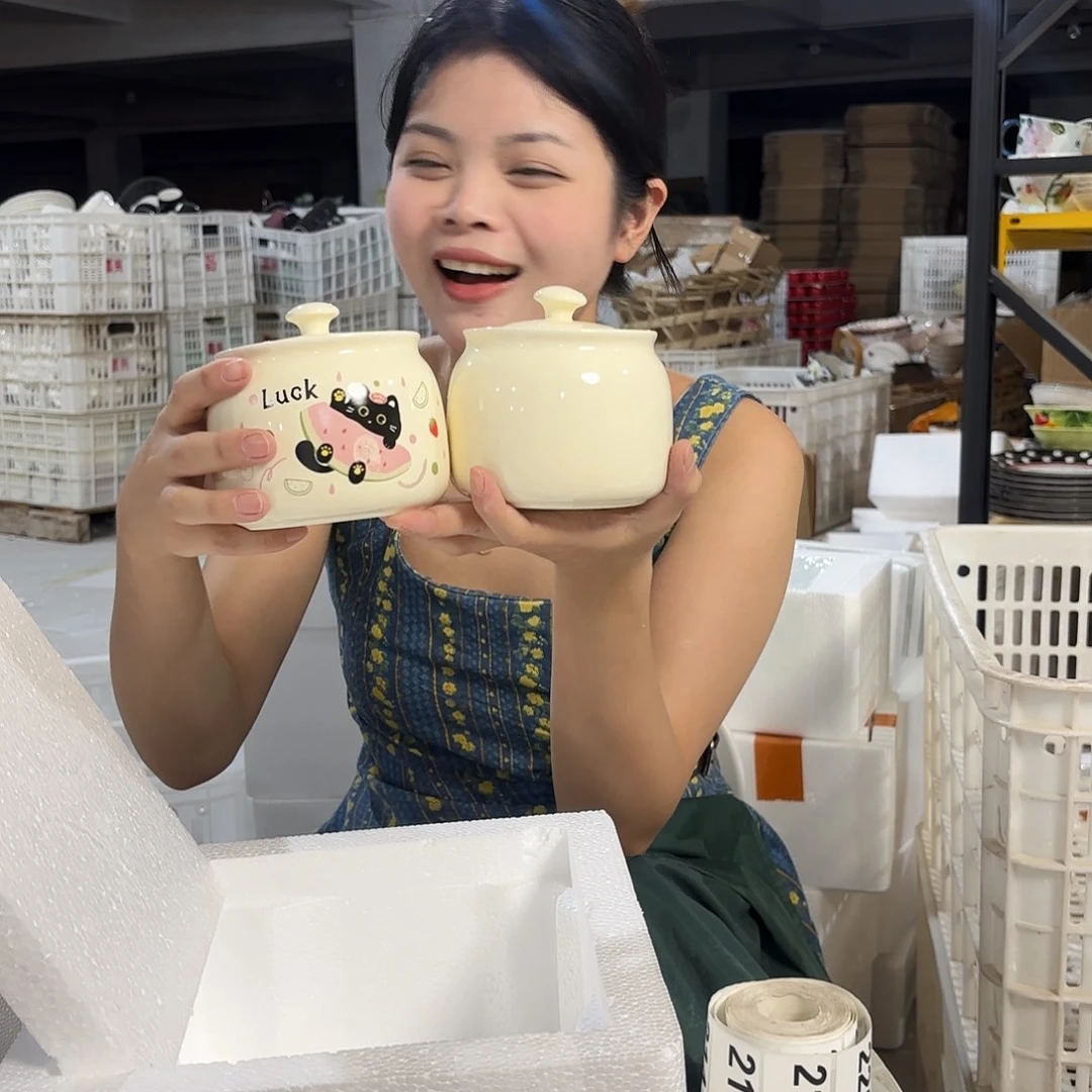 瓷微瑕陶瓷餐具釉下彩颜色随机