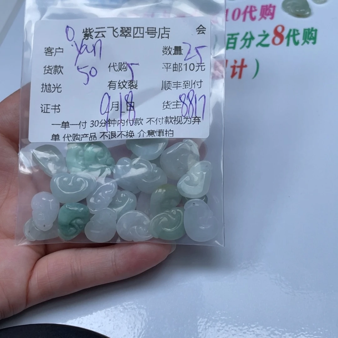 Y****颈饰未镶嵌翡翠翡翠吊坠