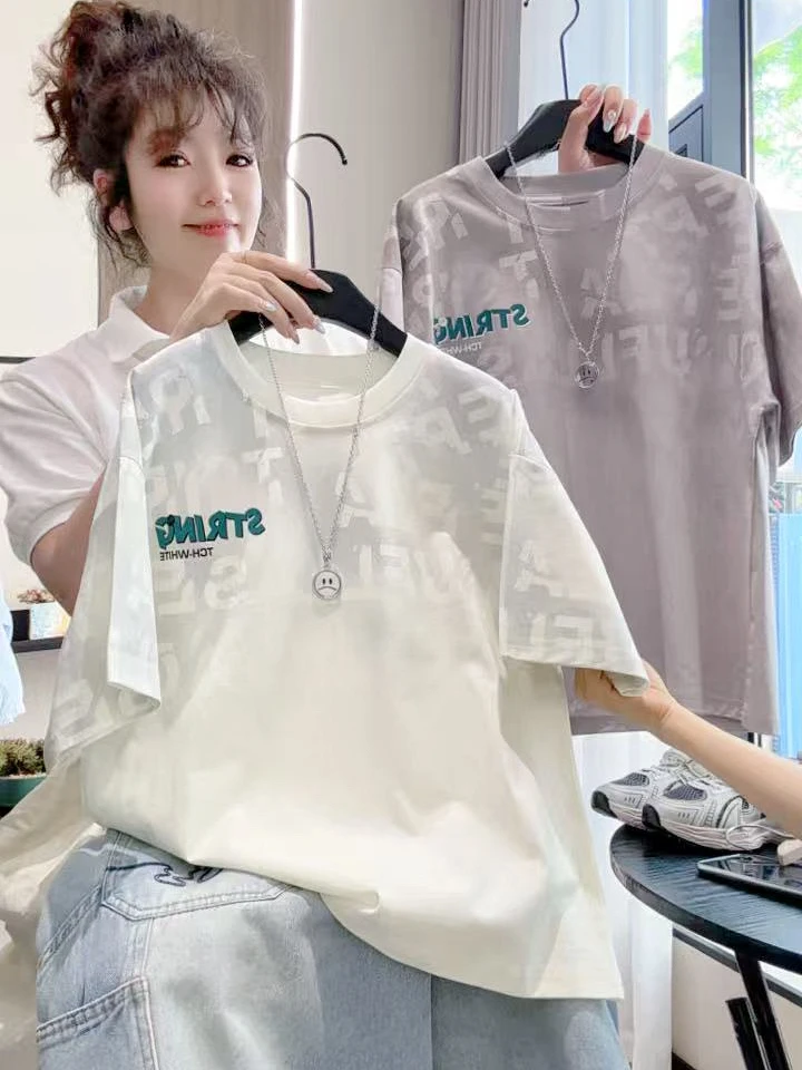 纯棉儿百搭T恤童网红夏季宽松潮流个性帅气时尚男童中大童半袖