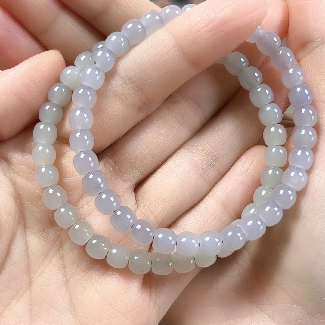 和田玉未镶嵌手串卡6鼓珠货头