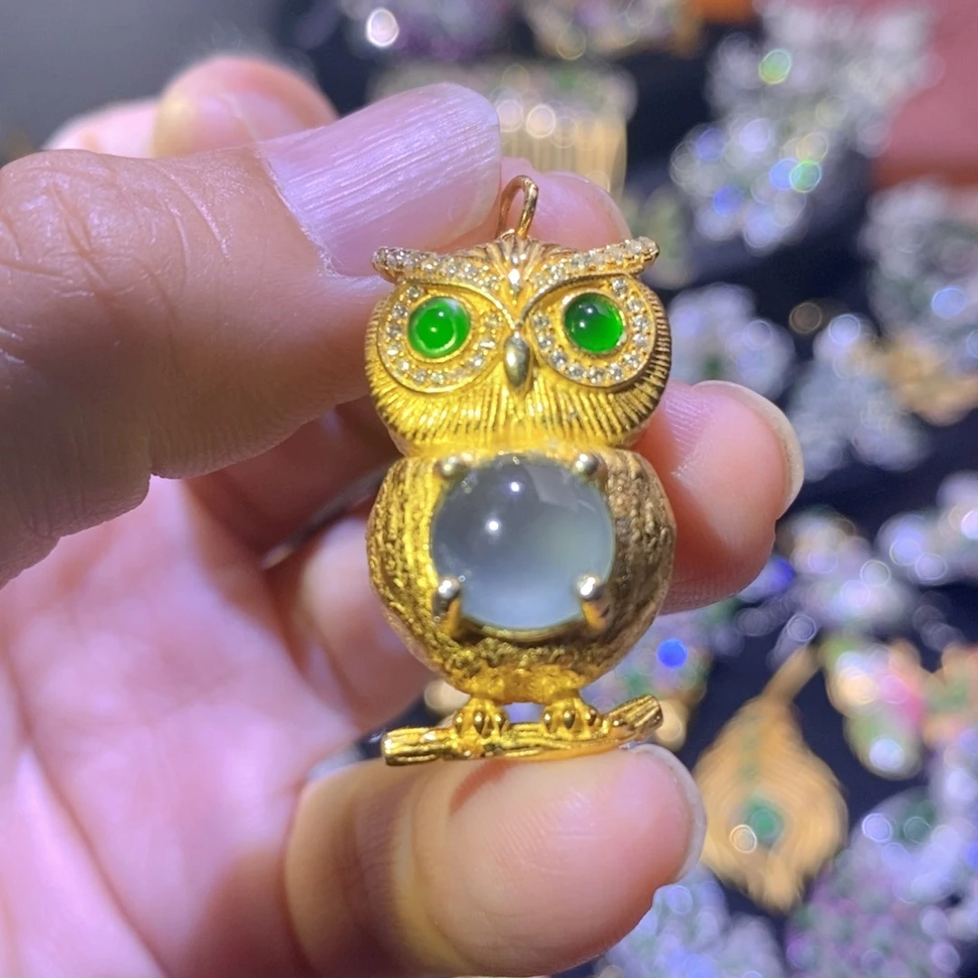 翡翠银S925镶嵌项圈天然翡翠