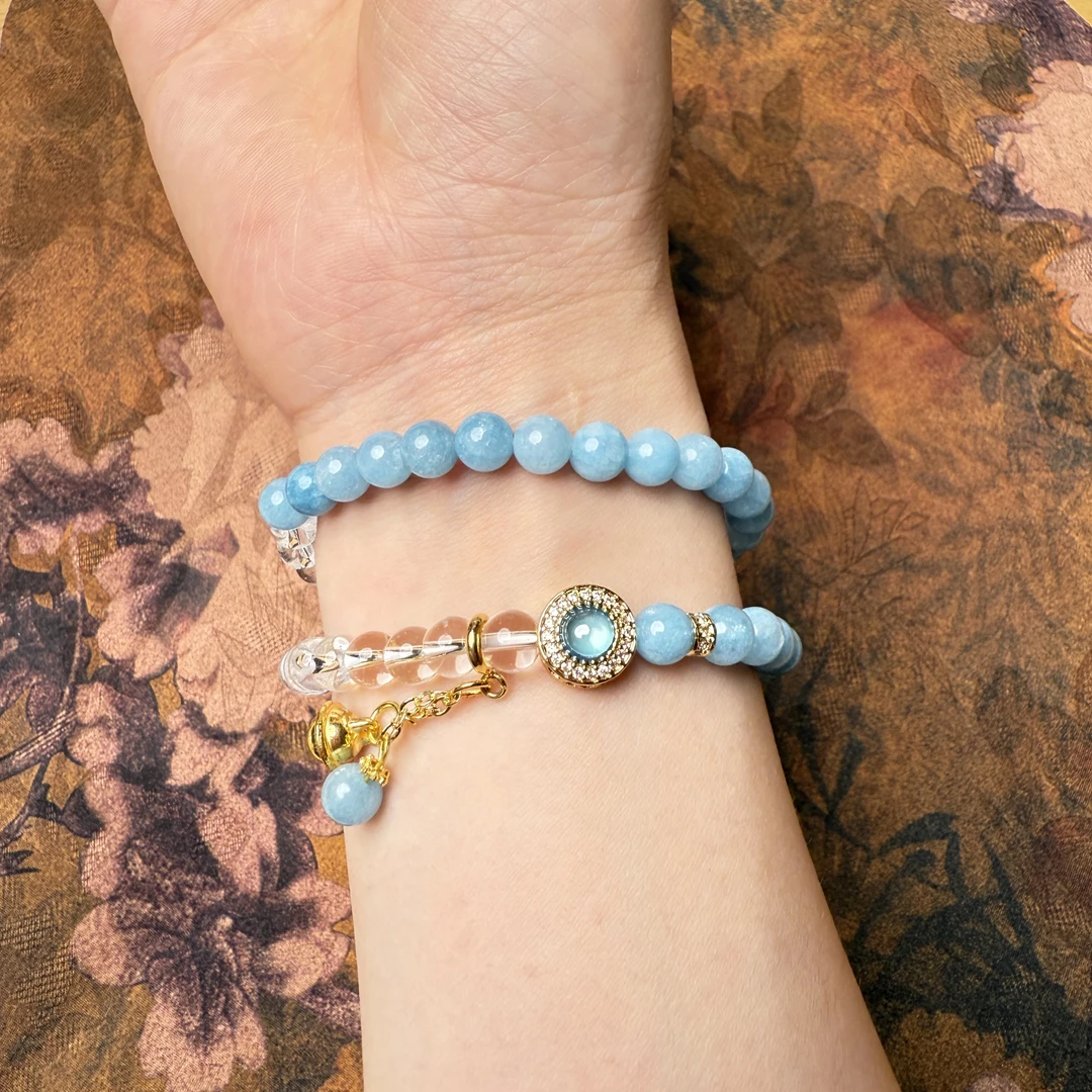 合金手链 S1040-0.7酒蓝宝手链