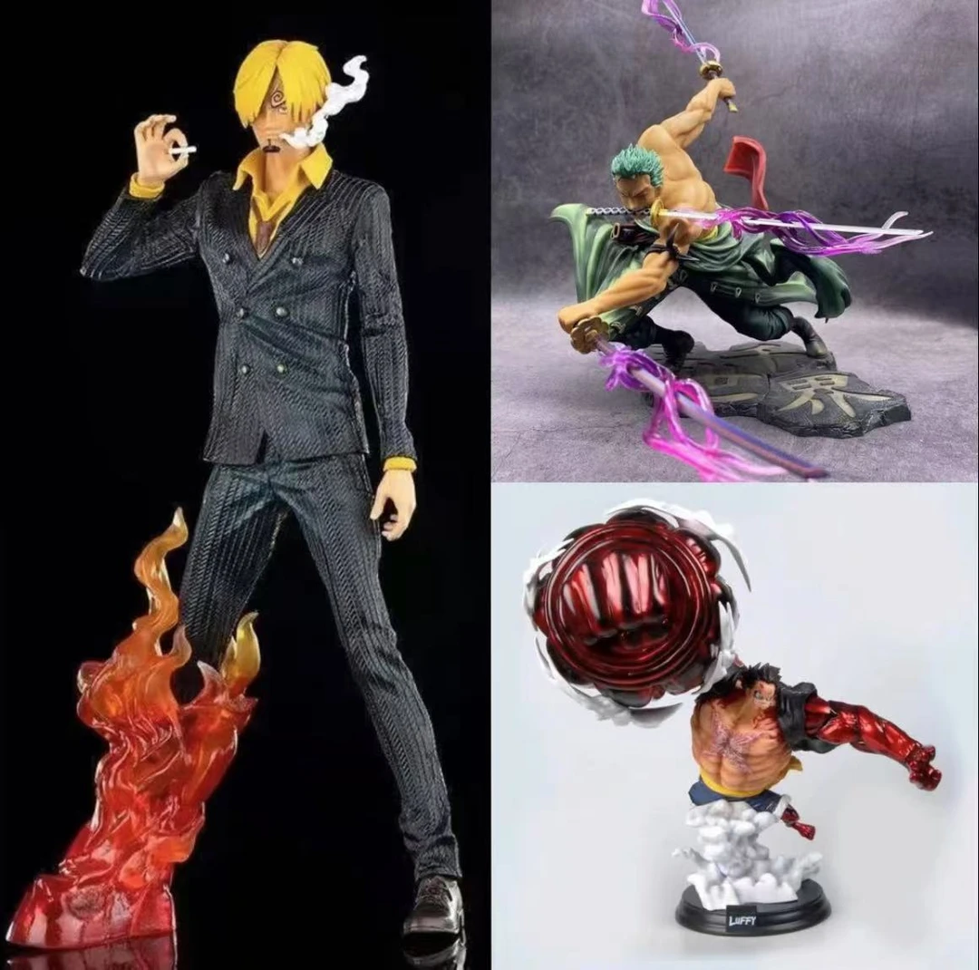 三大战力海贼王路飞山治索隆   手办模玩摆件