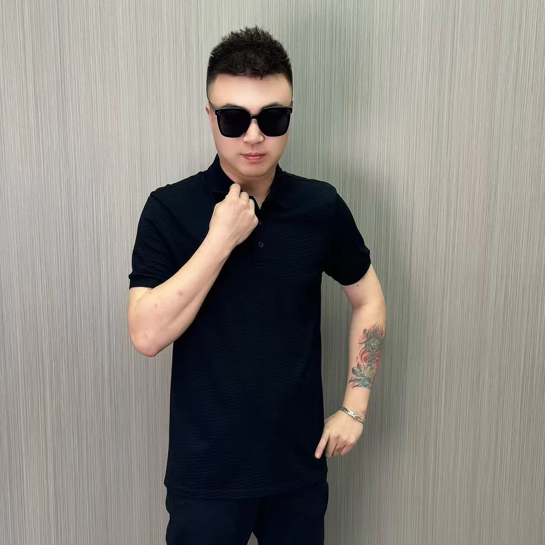 【063】佤沙服饰夏季新款订制薄款透气男士轻奢商务休闲棉POLO