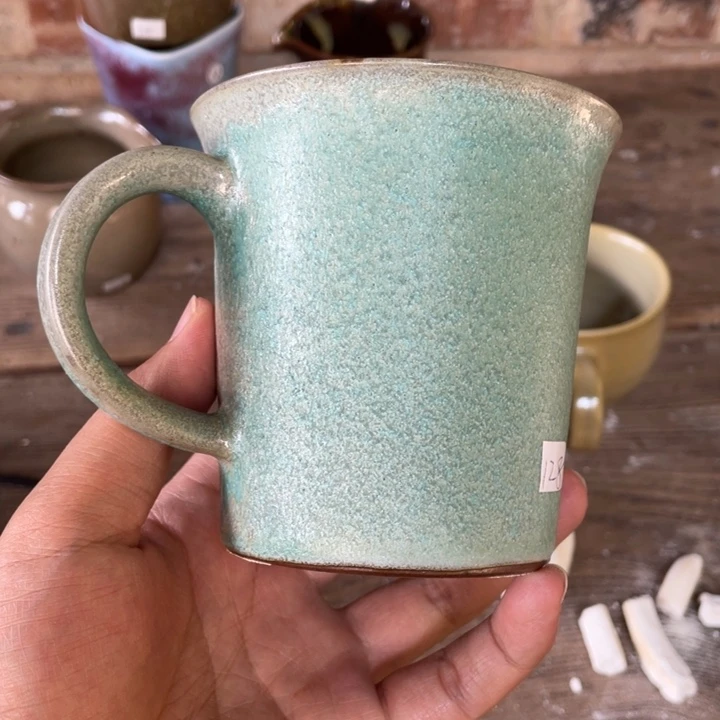 浪鬼家釉绘柴烧餐具明*杯