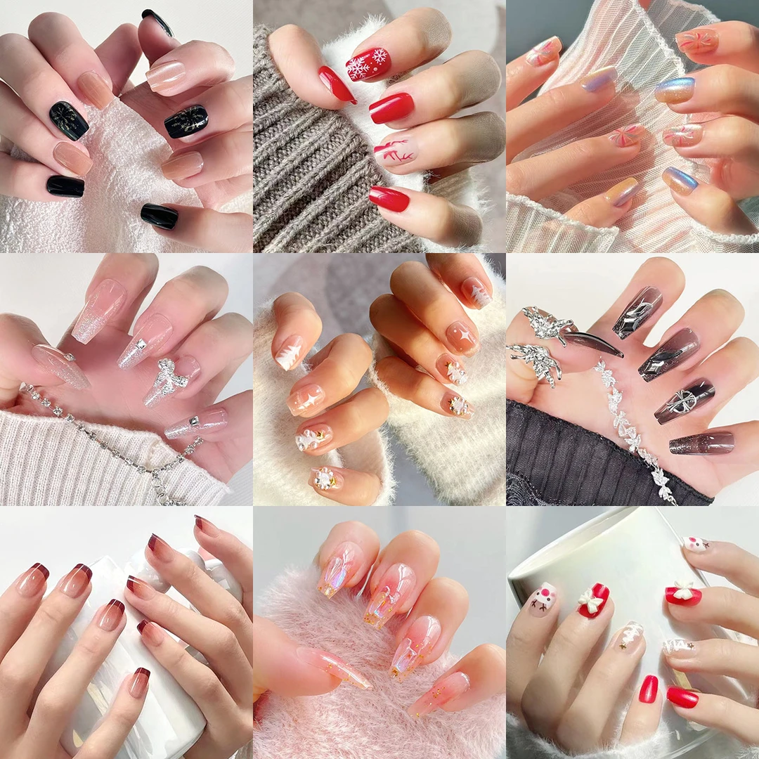 穿戴甲2025年新款短款甲片秋冬款穿戴式美甲成品高级感假指甲贴片