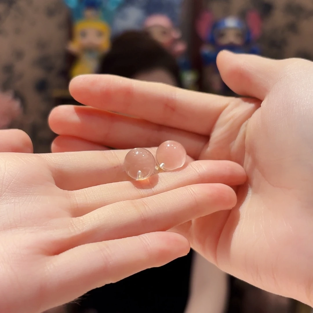 水晶耳饰18K金镶嵌多样性发其一