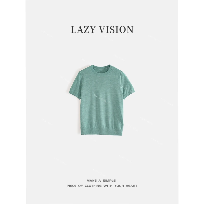 LAZYVISION+羊毛针织衫短袖T恤ZMD-26251