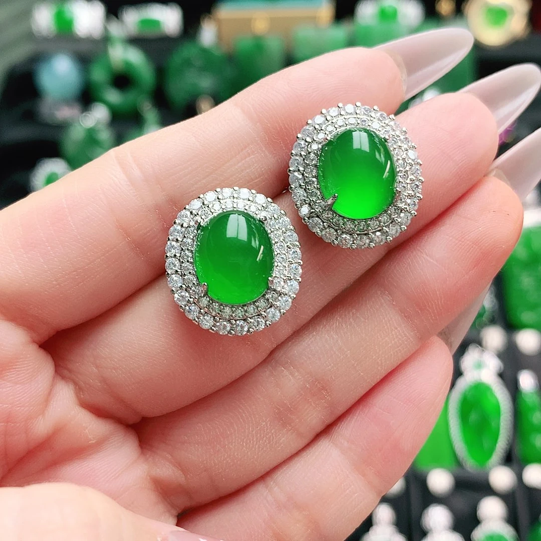 玛瑙/玉髓耳钉未镶嵌