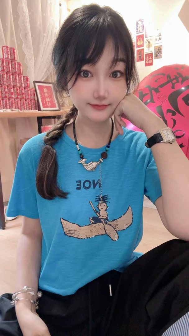 【海洋奇遇记】时尚百搭休闲卡通短袖T恤介意瑕疵慎拍